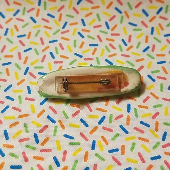 Vintage glazed ceramic pickle pin - Picture 5 of 8